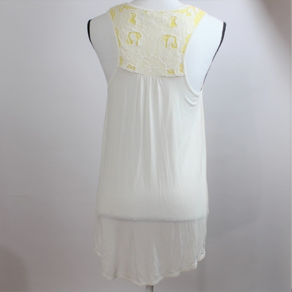 Anthropologie Akemi Filligree Yellow Lace Top S - Picture 4 of 8